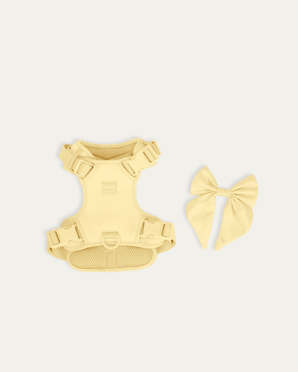 Satin Harness Bow - Buttercream