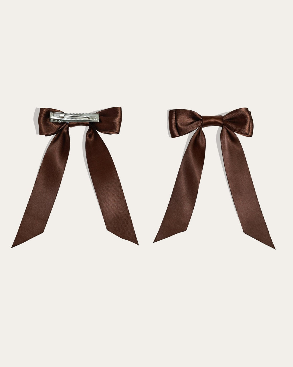Petite Bow Clips - Cocoa