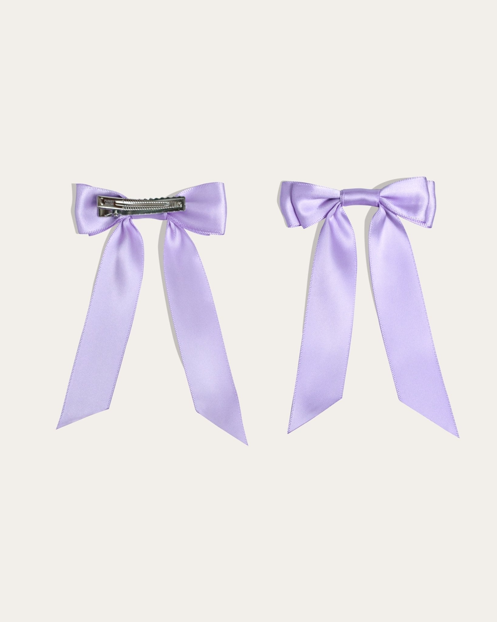 Petite Bow Clips - Lilac
