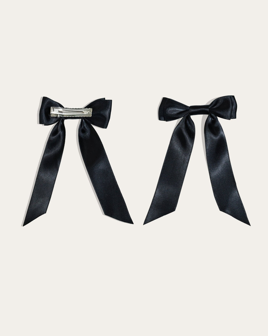 Petite Bow Clips - Midnight