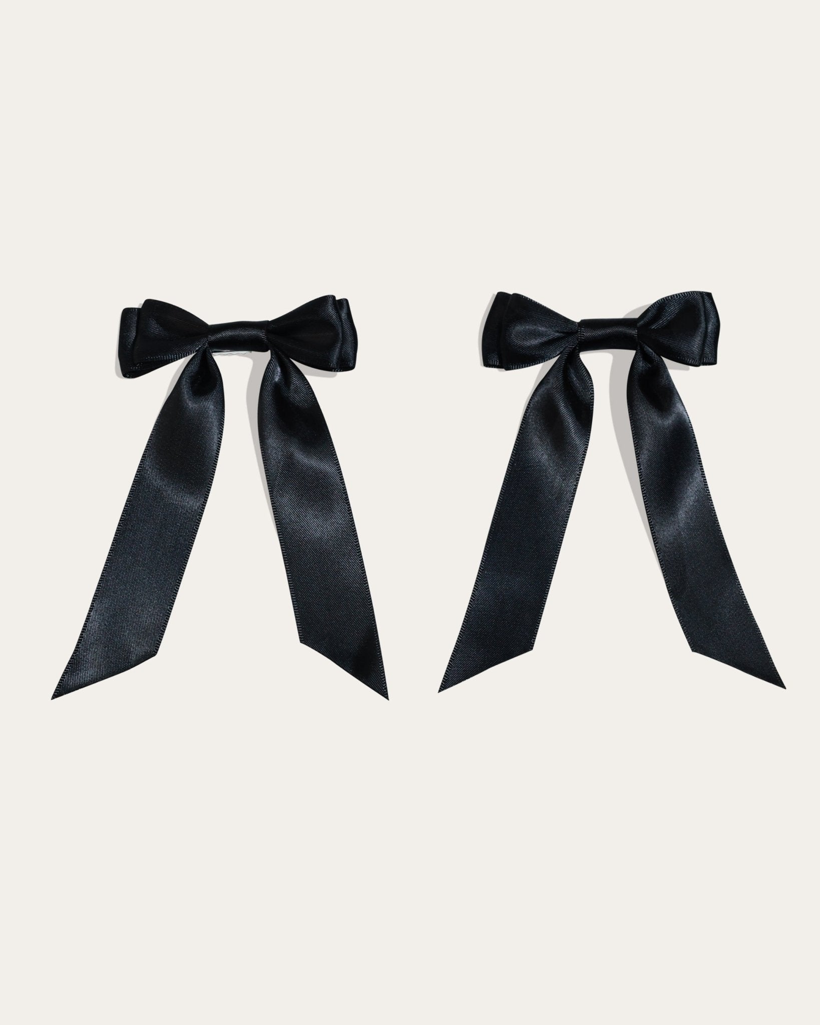Petite Bow Clips - Midnight