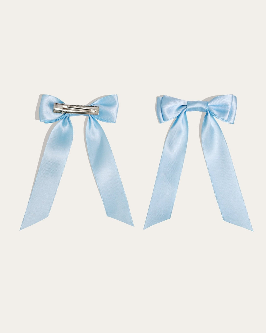 Petite Bow Clips - Sky