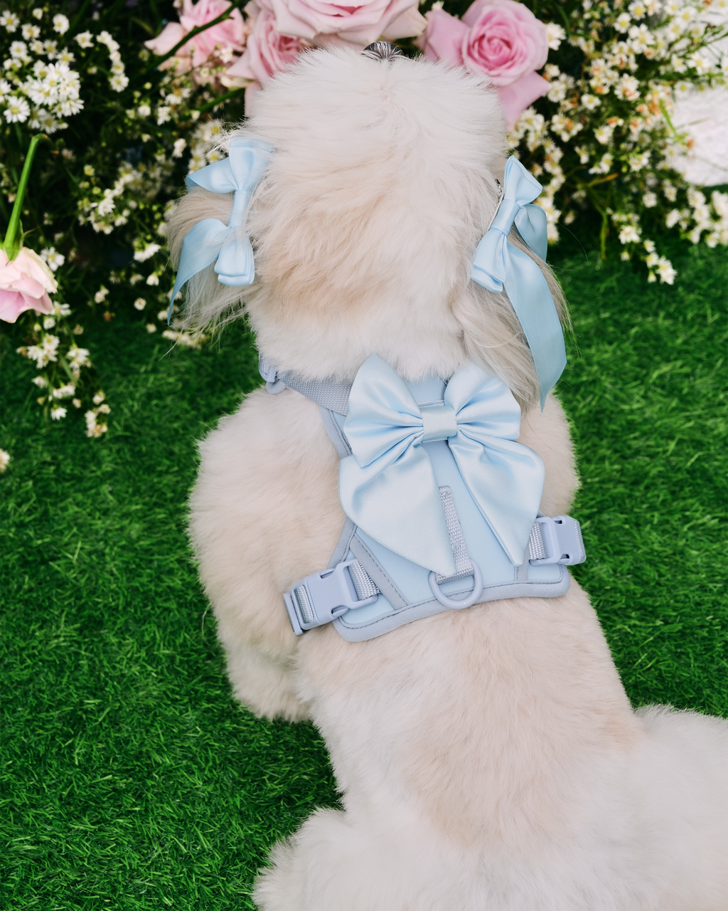 Petite Bow Clips - Sky
