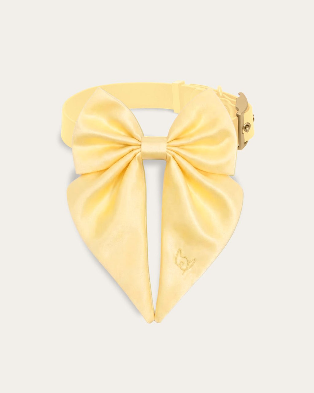 Satin Collar Bow 2.0 - Buttercream