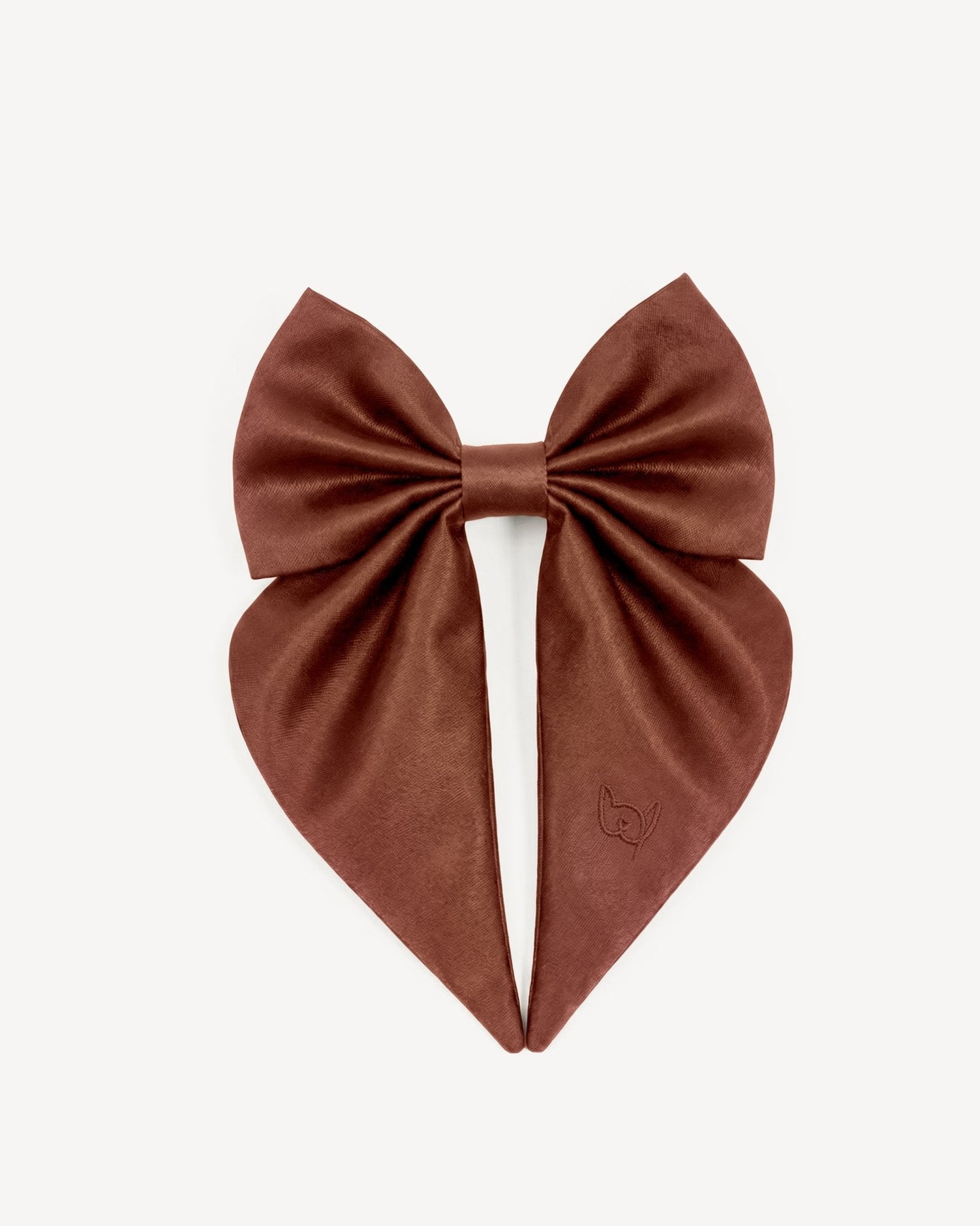 Satin Harness Bow - Cocoa