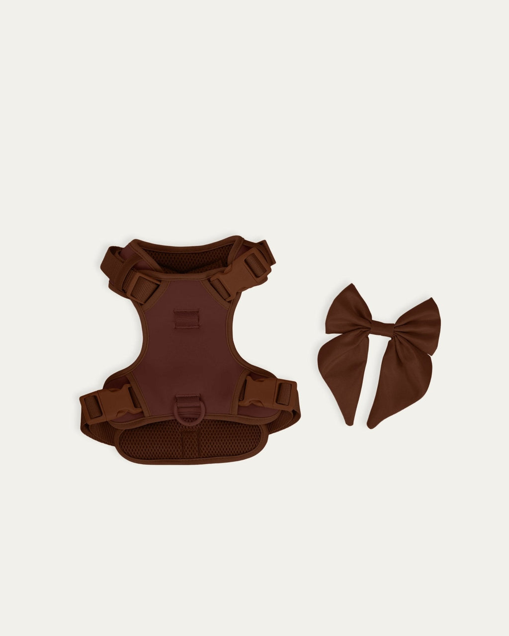 Satin Harness Bow - Cocoa