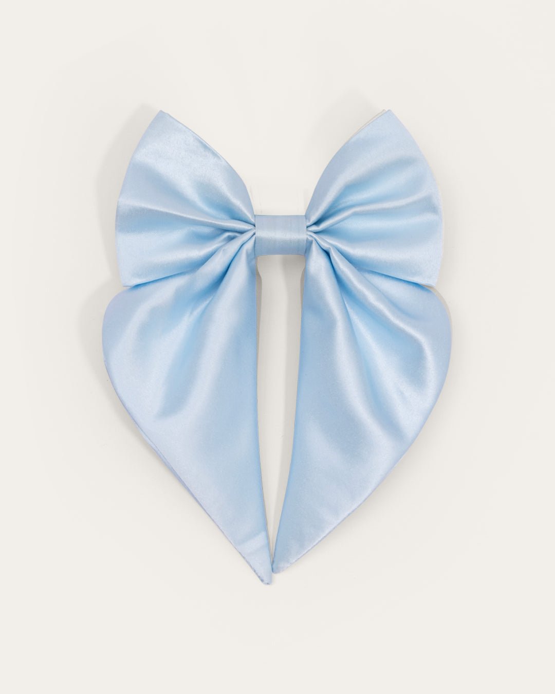 Satin Collar Bow - Sky