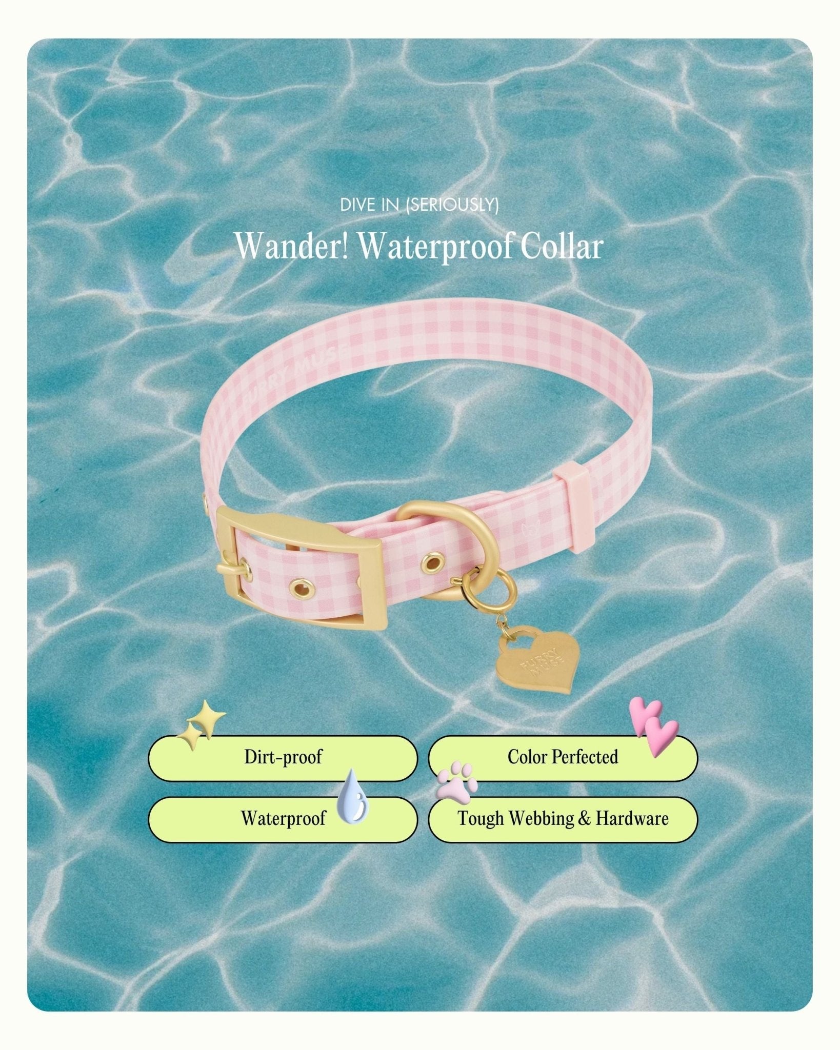 Wander! Collar 2.0 - Blossom Gingham