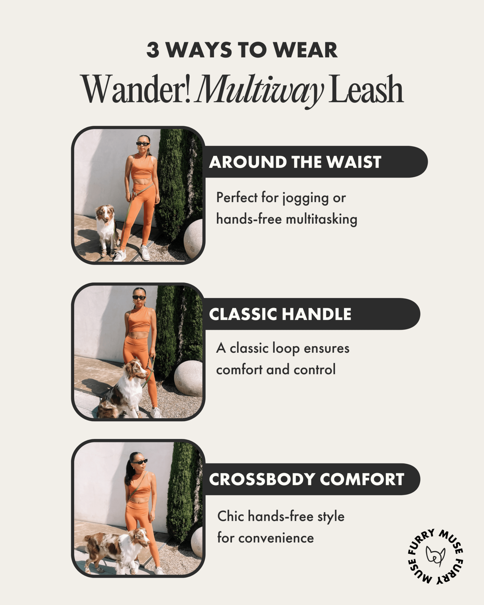 Wander! Multiway Leash -  Martini