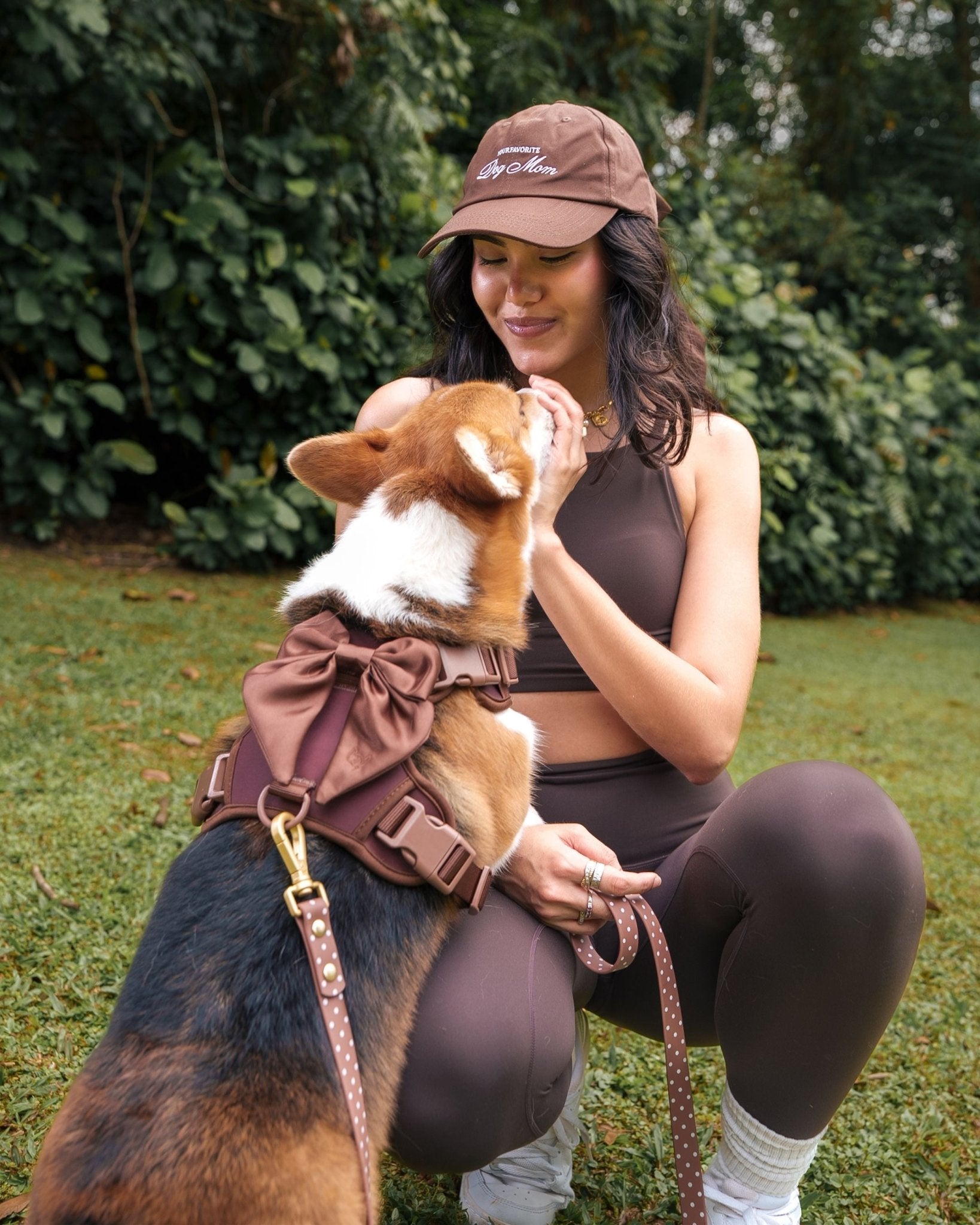 Wander! Multiway Leash - Cocoa Polka Dot