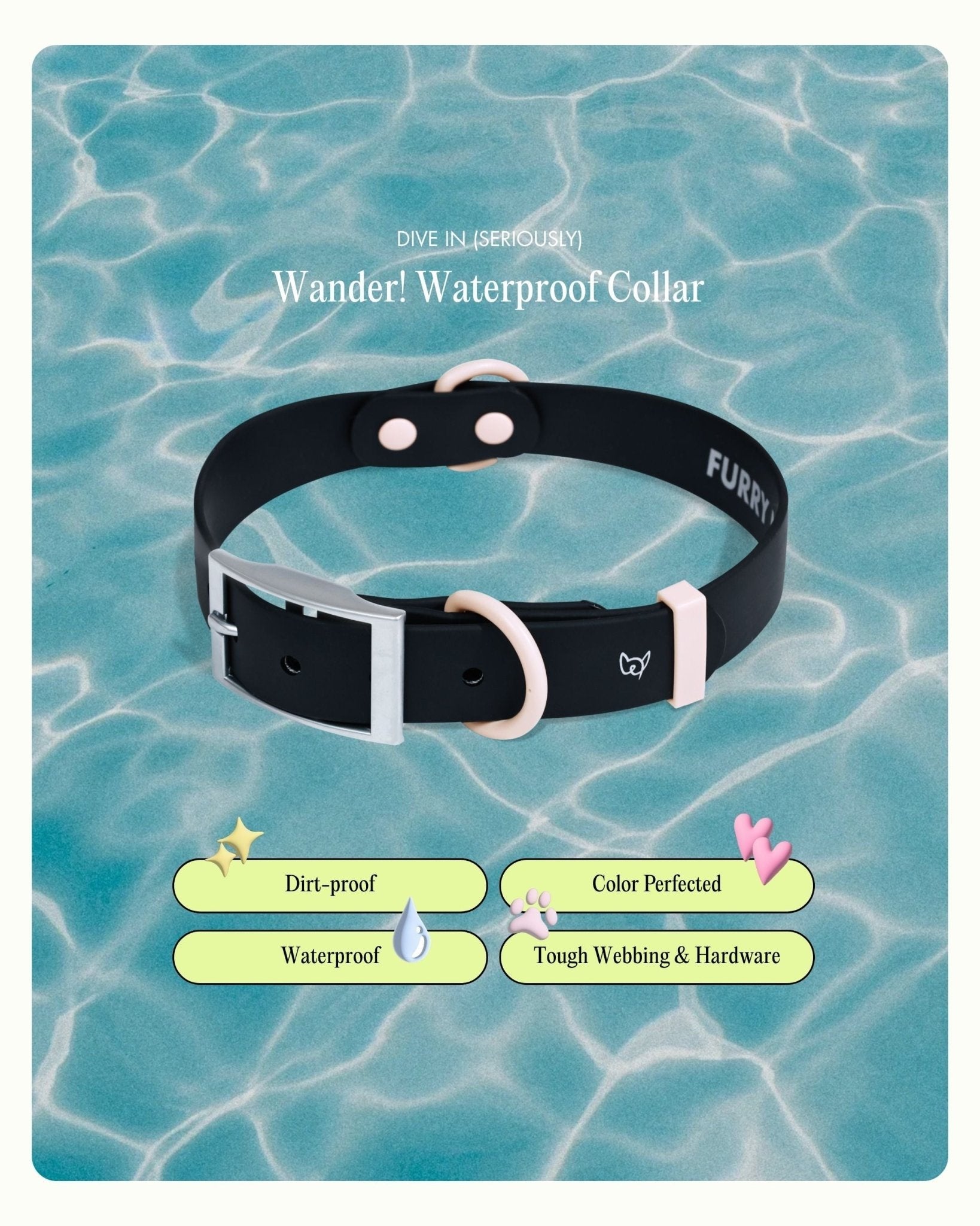 Wander! Waterproof Collar - Ballerina